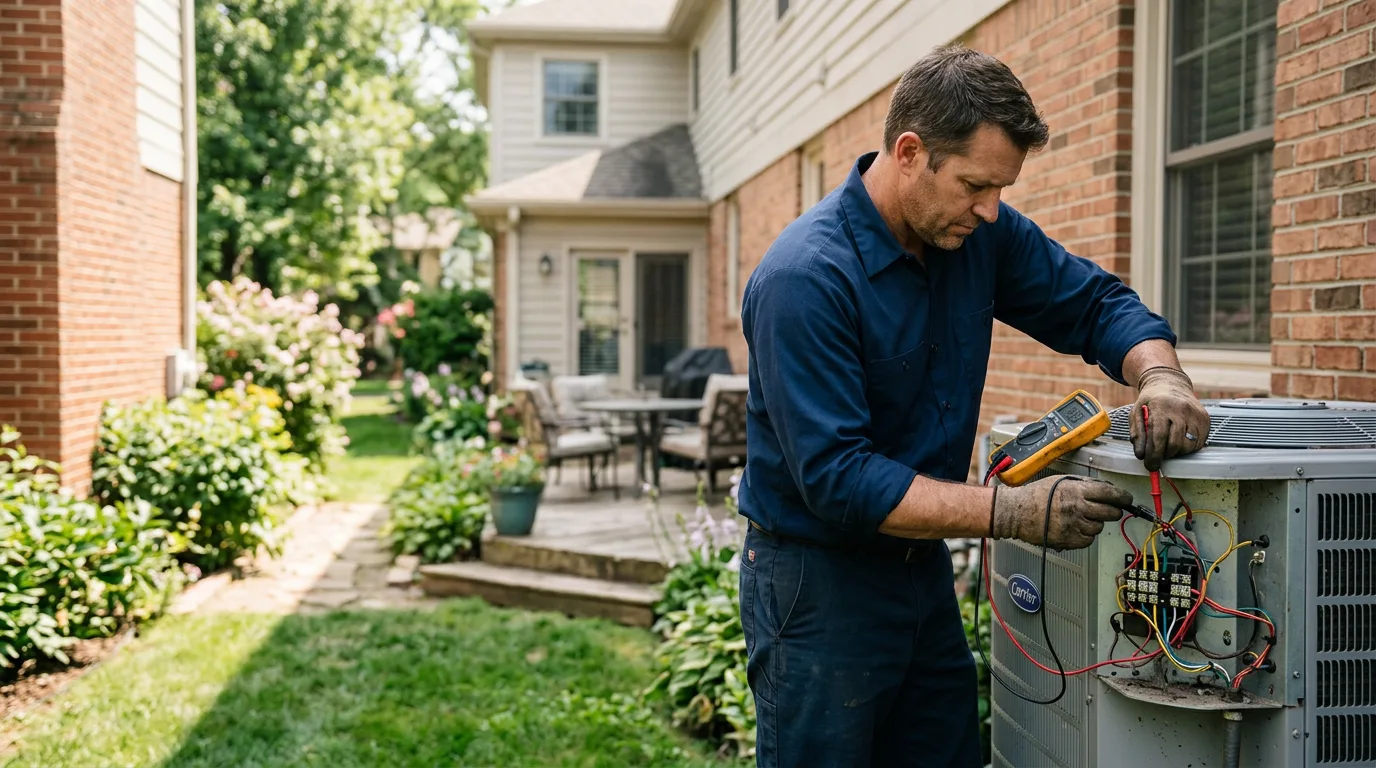 HVAC technician working near Fleischmanns, NY